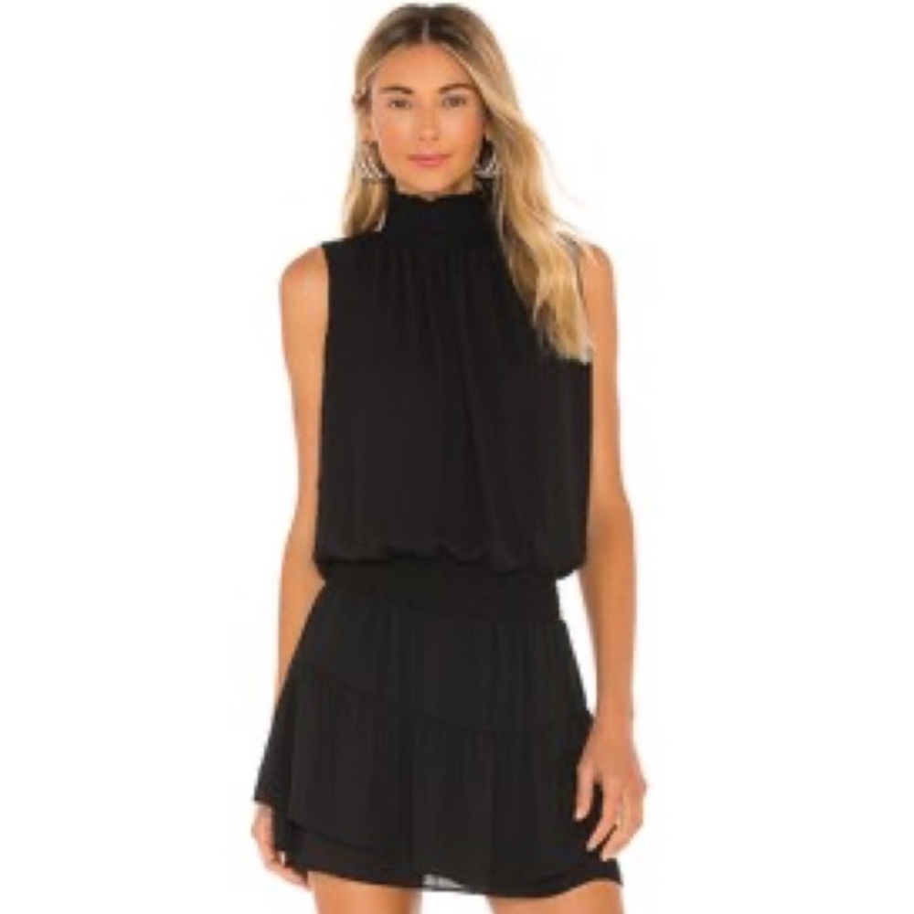 Black Sleeveless Ruffled Dress